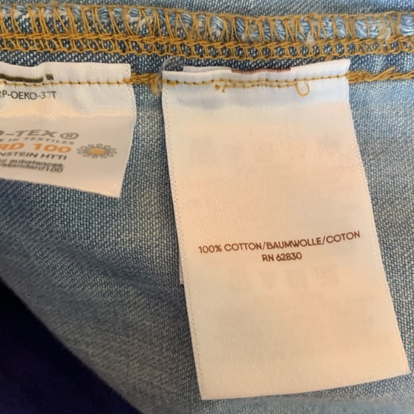 Lands end + blake Shelton snap pearl button button up jean denim shirt size xl - Picture 8 of 8